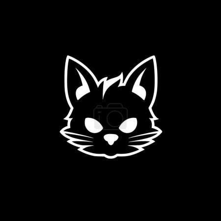 Gato - silueta minimalista y simple - ilustración vectorial