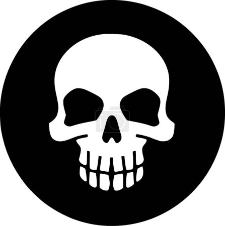 Ilustración de Muerte - icono aislado en blanco y negro - ilustración vectorial - Imagen libre de derechos