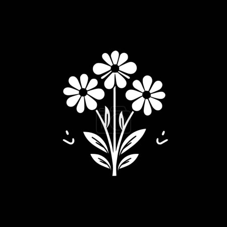 Blumen - minimalistisches und flaches Logo - Vektorillustration