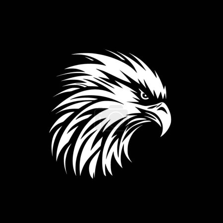 Hippogriff - black and white vector illustration