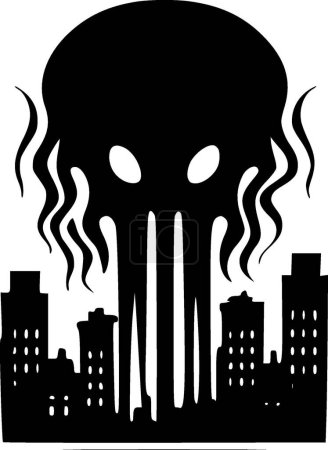 Ilustración de Horror - logo minimalista y plano - ilustración vectorial - Imagen libre de derechos