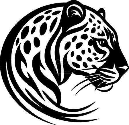 Leopardo - silueta minimalista y simple - ilustración vectorial