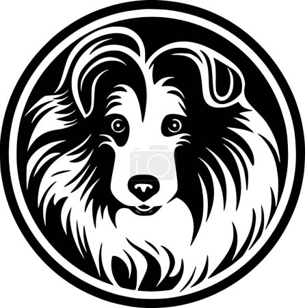 Illustration for Shetland sheepdog - high quality vector logo - vector illustration ideal for t-shirt graphic - Royalty Free Image