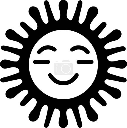 Sonne - minimalistisches und flaches Logo - Vektorillustration