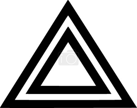 Triangle - minimalist and flat logo - vector illustration