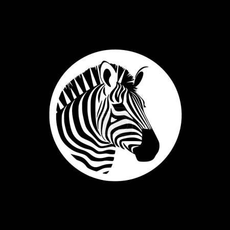 Animal - black and white vector illustration