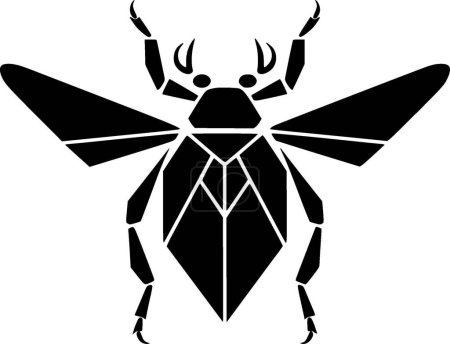 Beetle - minimalistische und schlichte Silhouette - Vektorillustration