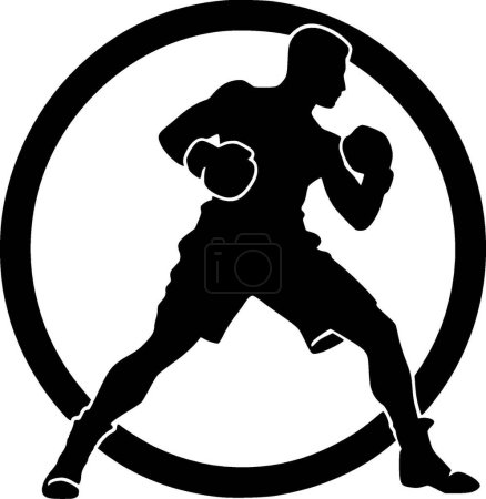 Illustration for Boxing - minimalist and simple silhouette - vector illustration - Royalty Free Image