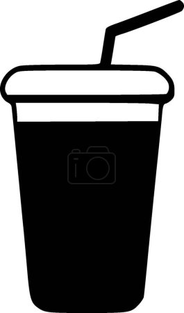 Ilustración de Copa de bebidas - logo minimalista y plano - ilustración vectorial - Imagen libre de derechos