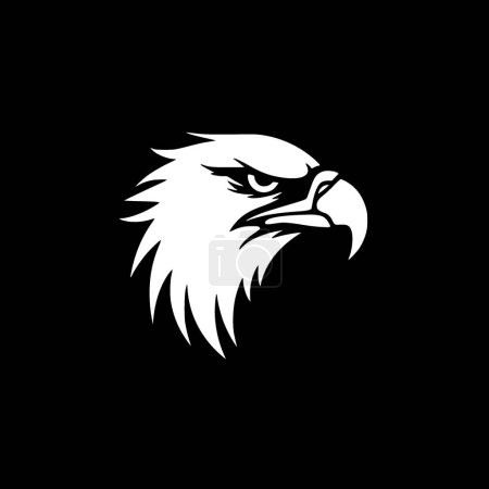 Ilustración de Águila - icono aislado en blanco y negro - ilustración vectorial - Imagen libre de derechos