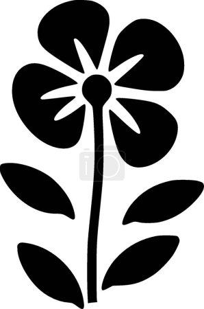 Illustration for Flower - minimalist and simple silhouette - vector illustration - Royalty Free Image