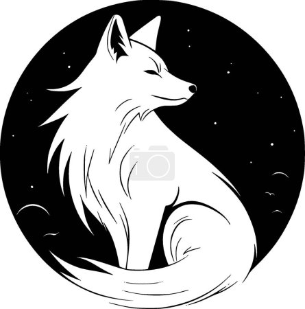 Fox - logo minimalista y plano - ilustración vectorial