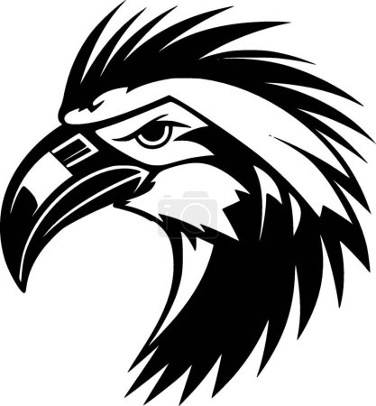 Papagei - minimalistisches und flaches Logo - Vektorillustration