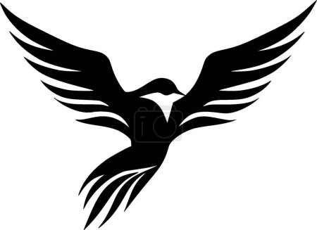 Petrel - illustration vectorielle en noir et blanc