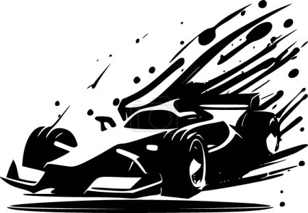 Racing - silhouette minimaliste et simple - illustration vectorielle