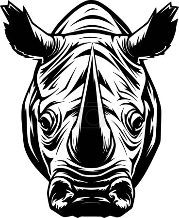 Téléchargez les illustrations : Rhinocéros - logo vectoriel de haute qualité - illustration vectorielle idéale pour t-shirt graphique - en licence libre de droit