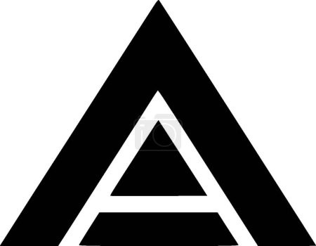 Dreieck - Schwarz-Weiß-Vektorillustration