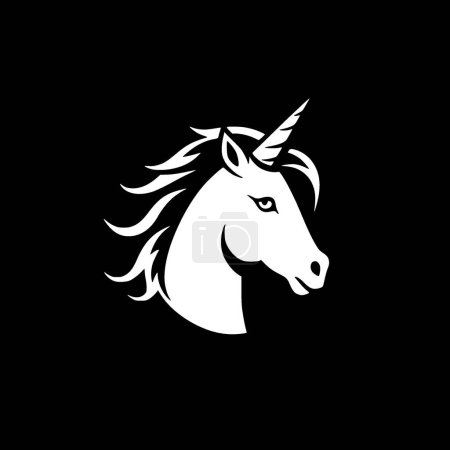 Unicorn - minimalist and simple silhouette - vector illustration