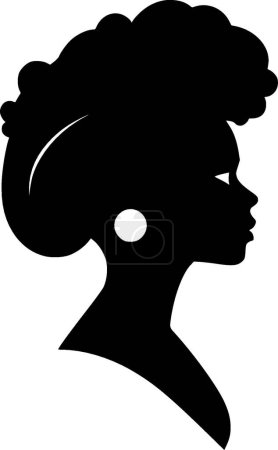 Illustration for Black woman - minimalist and simple silhouette - vector illustration - Royalty Free Image