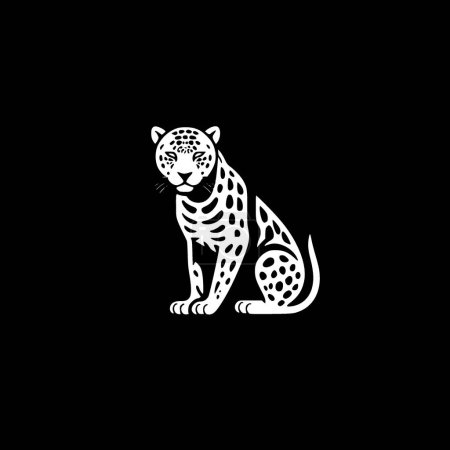 Leopard - minimalist and flat logo - vector illustration