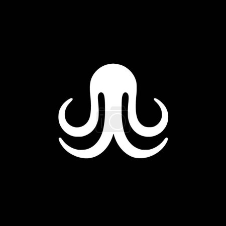Octopus tentacles - minimalist and flat logo - vector illustration