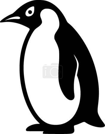 Ilustración de Pingüino - logo minimalista y plano - ilustración vectorial - Imagen libre de derechos