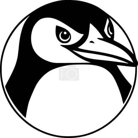 Illustration for Penguin - minimalist and flat logo - vector illustration - Royalty Free Image