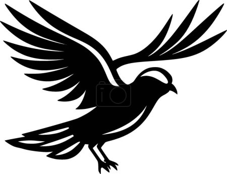 Pigeon - silhouette minimaliste et simple - illustration vectorielle