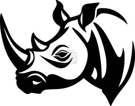 Rinoceronte - silueta minimalista y simple - ilustración vectorial