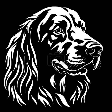 Rhodesian - black and white isolated icon - vector illustration