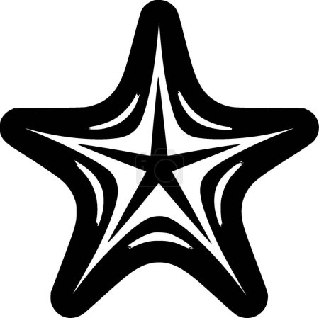 Starfish - minimalist and flat logo - vector illustration