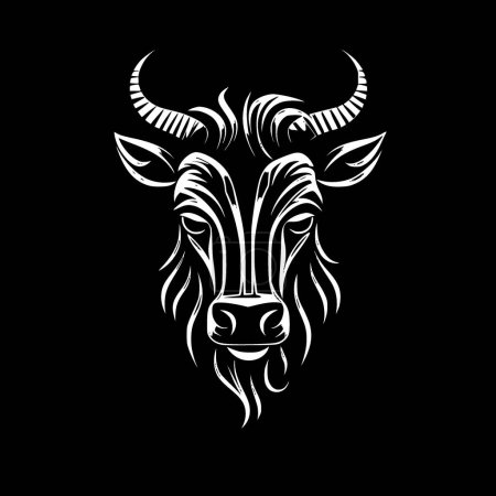 Animal - black and white isolated icon - vector illustration