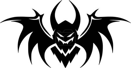 Bat - minimalist and simple silhouette - vector illustration