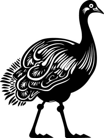 Dodo - silueta minimalista y simple - ilustración vectorial