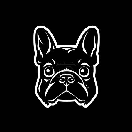 Ilustración de Bulldog francés - silueta minimalista y simple - ilustración vectorial - Imagen libre de derechos