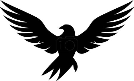 Sturmvogel - schwarz-weißes Icon - Vektorillustration