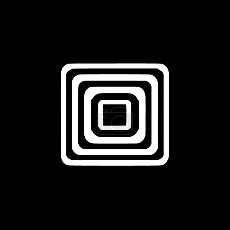 Square - minimalist and flat logo - vector illustration