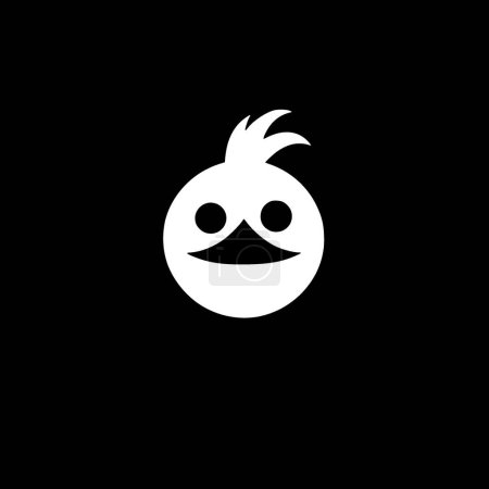 Toy duck - minimalist and flat logo - vector illustration