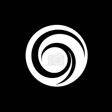 Agua - icono aislado en blanco y negro - ilustración vectorial