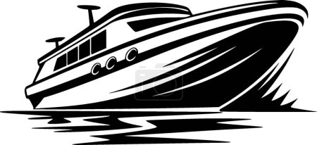 Boat - minimalist and flat logo - vector illustration
