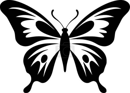 Butterflies - minimalist and simple silhouette - vector illustration