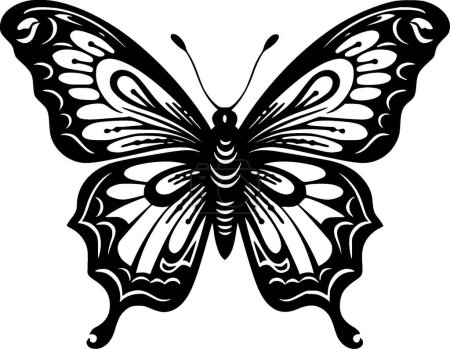 Butterfly - minimalist and flat logo - vector illustration