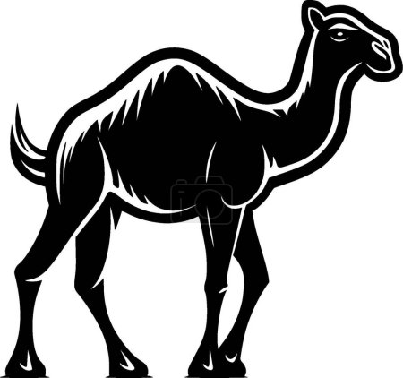 Camel - minimalist and flat logo - vector illustration