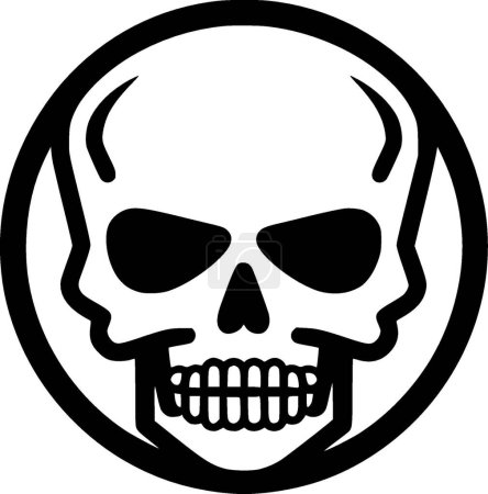Death - minimalist and flat logo - vector illustration