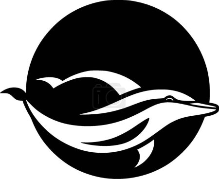 Illustration for Dolphin - minimalist and flat logo - vector illustration - Royalty Free Image