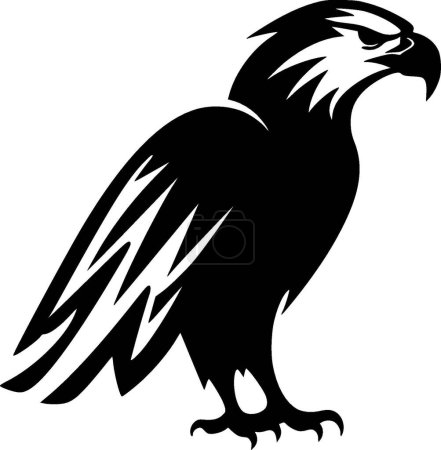 Illustration for Eagle - minimalist and simple silhouette - vector illustration - Royalty Free Image