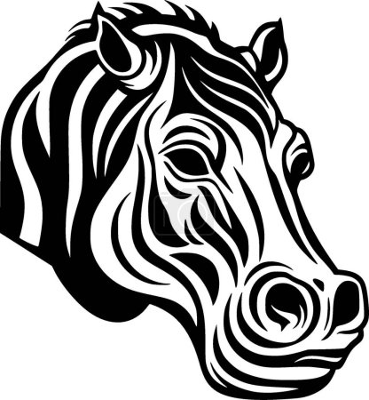 Hippopotame - silhouette minimaliste et simple - illustration vectorielle