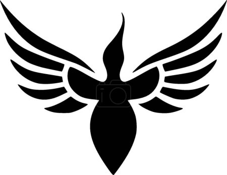 Kolibri - schwarz-weißes Icon - Vektorillustration