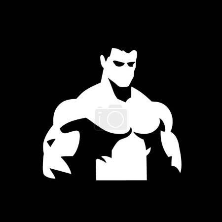 Muscle - minimalist and flat logo - vector illustration