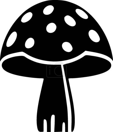 Mushroom - minimalist and simple silhouette - vector illustration